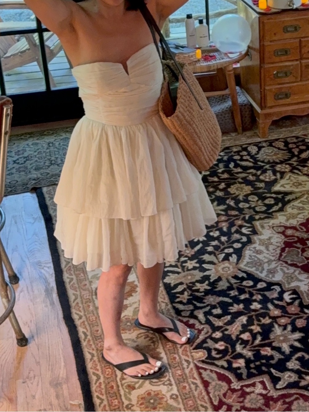 H&M White Ruffled Strapless Party Dress for Girls - Picture 10 of 10